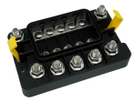 EGIS MIDI 5x Fuse Block w/Sealed Cover, M8 Inputs & Outputs