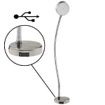 GLENAN Chart table lamp SILVER White 10W, Red 5W DIM & USB