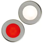 ROUZIC polished S/S, White/Red SLAVE without switch - IP67