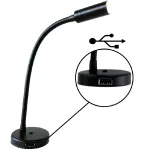 YEU CHART TABLE LED SWITCH/USB MATT BLACK 10W WARM WHITE
