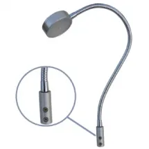 Glenan Chart table lamp-Silver Warm white 10W & red 5W