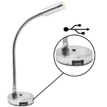 YEU charttable led light lamp switch & USB, 10W, Warm white