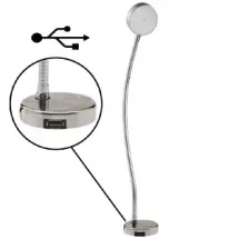 GLENAN Chart table lamp SILVER White 10W, Red 5W DIM & USB