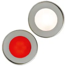 ROUZIC polished S/S, White/Red SLAVE without switch - IP67