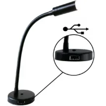 YEU CHART TABLE LED SWITCH/USB MATT BLACK 10W WARM WHITE