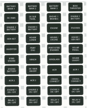 EGIS Label Set, Marine Battery Systems 40 labels - BULK PACK