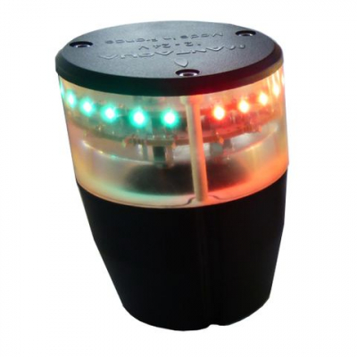 Navigation Light with Foot - Horizontal - 2NM - Tricolor + Stroboscopic