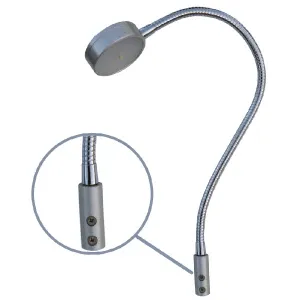 Glenan Chart table lamp-Silver Warm white 10W & red 5W
