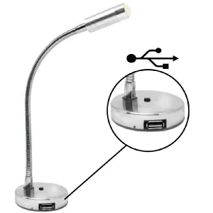 YEU charttable led light lamp switch & USB, 10W, Warm white