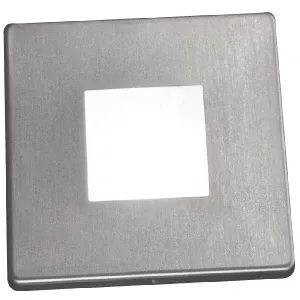 Brushed Stainless Steel spotli ght NIVIDIC (square) - 10W - W