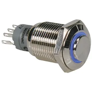 Mantagua ON-OFF Switch 9-30vdc Blue LED 18mmDIA 57mmH