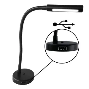 Mantagua - ARZ Chart Table LED Light w/switch & USB Socket - Matt Black - 10W