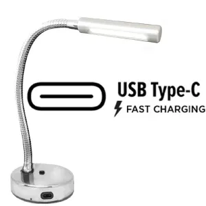 Mantagua - ARZ Chart Table LED Light w/switch & USB C Socket - Silver - 10W