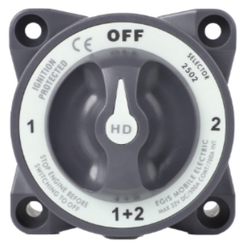 EGIS - HD-Series 600A Battery Selector Switch Off/1/Both/2