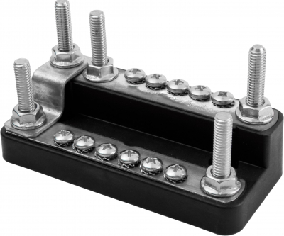 EGIS - 200a Dual Level Busbar 2 x 5 Screw Terminals with Cover
