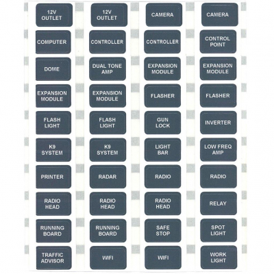 EGIS Label Set, Emergency Vehicle, 40 labels - BULK PACK