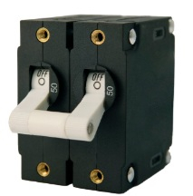 EGIS A-Series Toggle Panel Mount Circuit Breaker Double Pole AC/DC