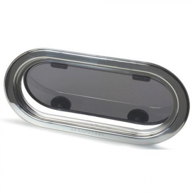 Rutgerson - Oval Opening Portlight with Reinforced Glass - 403 x 204mm (28mm to 66mm Hull Thickness)