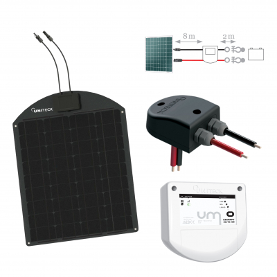 50w FLEXIBLE KIT (12V) EYELETS ON PANEL